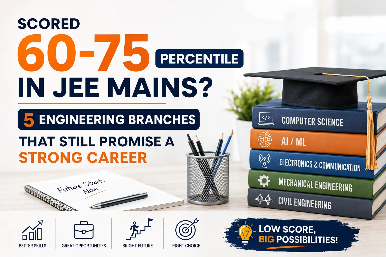 Scored 60-75 Percentile in JEE Mains? — 5 Engineering Branches That Still Promise a Strong Career