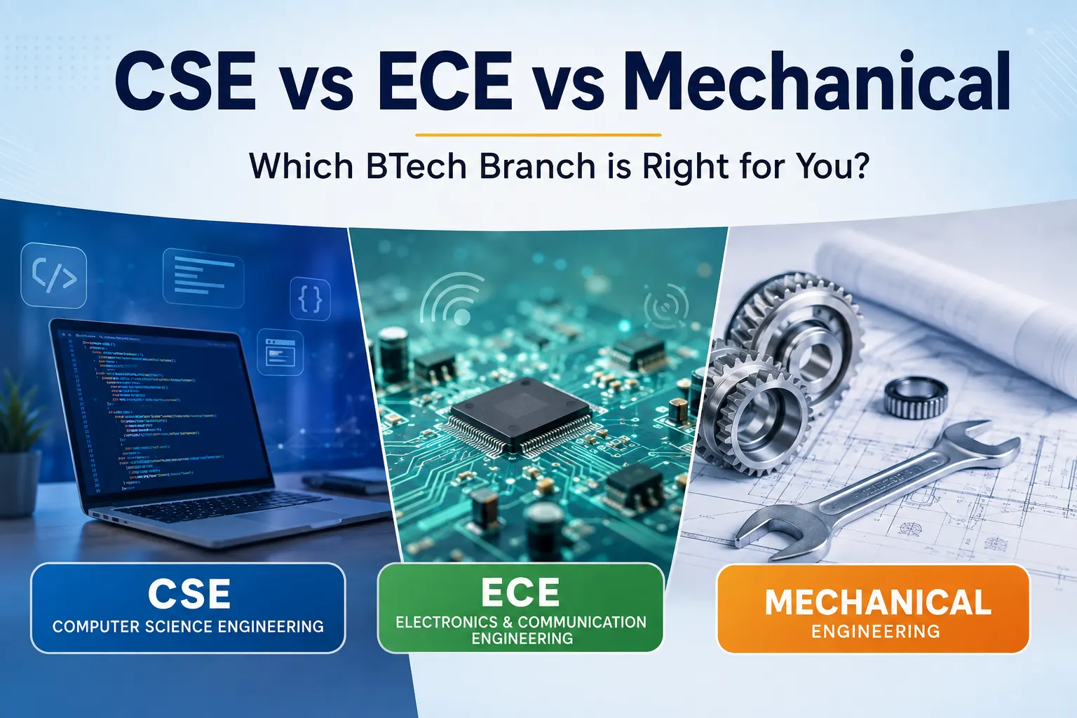 CSE vs ECE vs Mechanical — Which BTech Branch is Right for You?