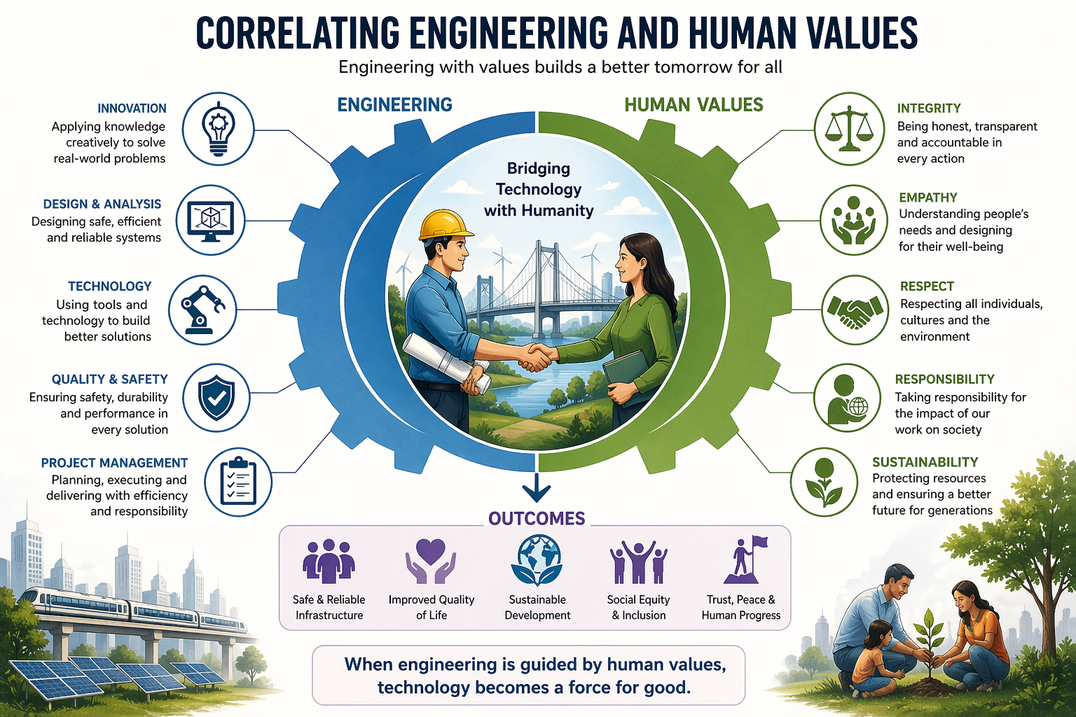 Correlating Engineering and Human Values